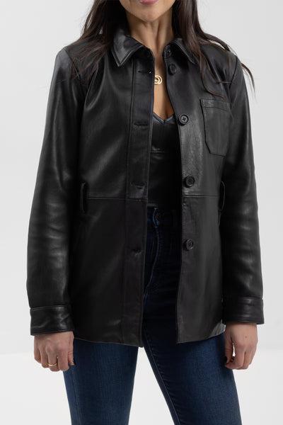 Janely Womens Fashion Leather Jacket