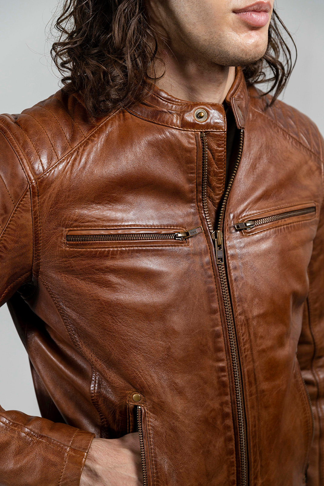 Zack Men's Fashion Leather Jacket