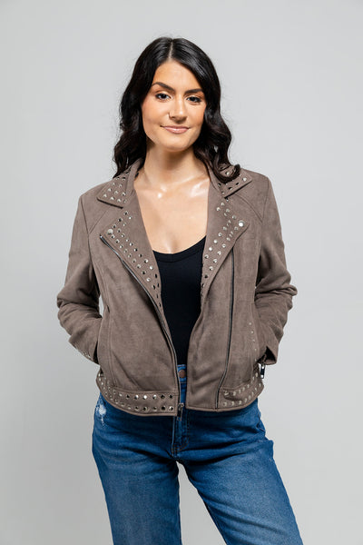 Sandy Womens Vegan Faux Leather Jacket