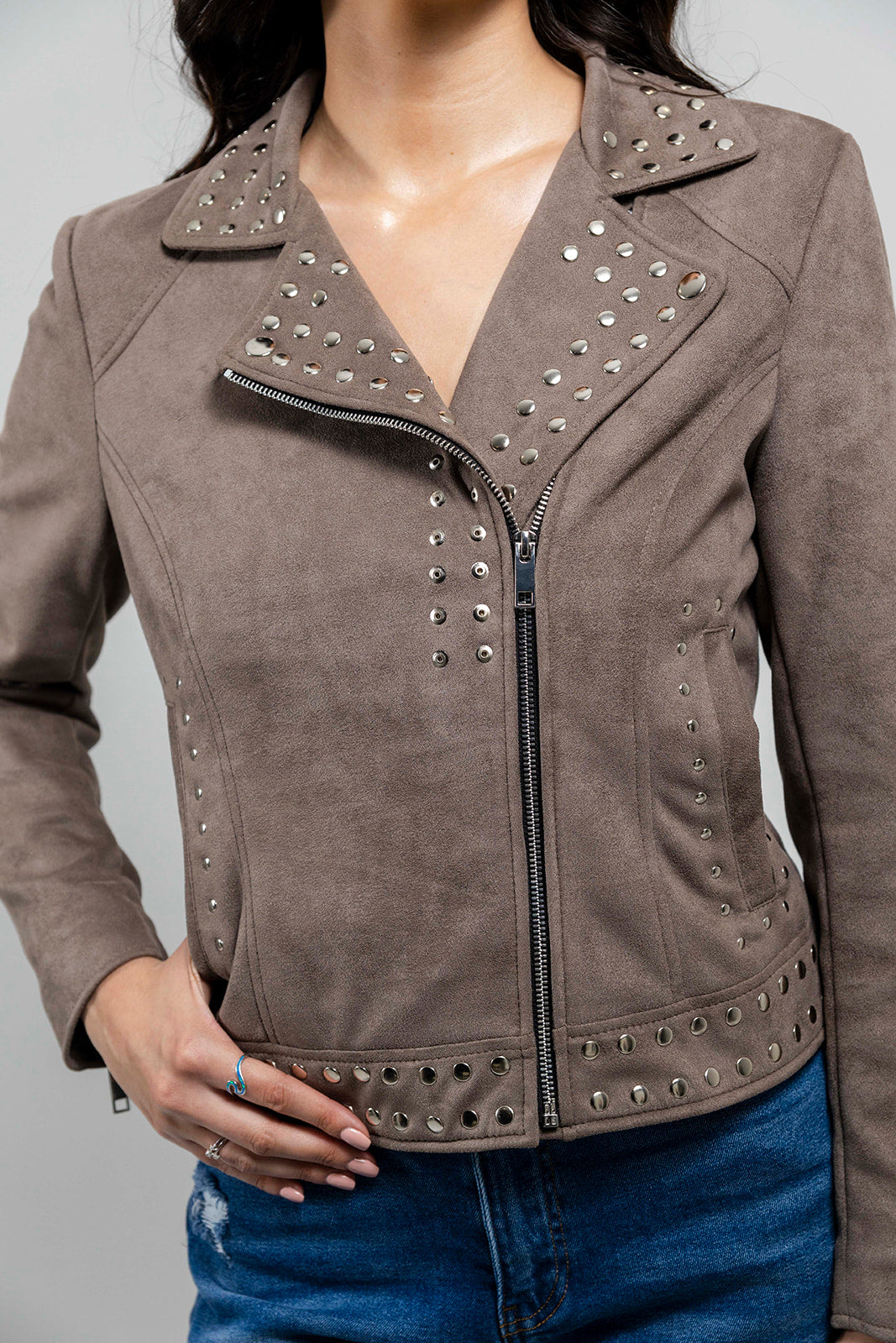 Sandy Womens Vegan Faux Leather Jacket