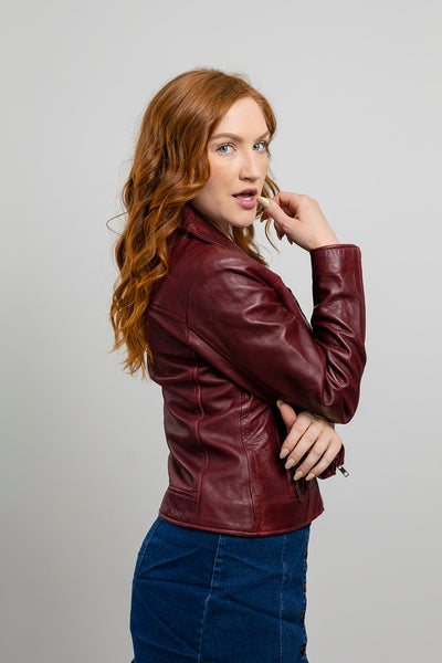 Betsy Womens Fashion Leather Jacket
