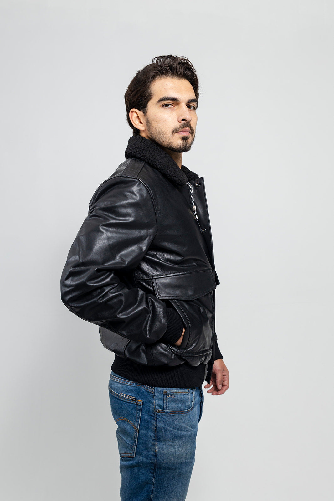 Bomber Men's Fashion Leather Jacket