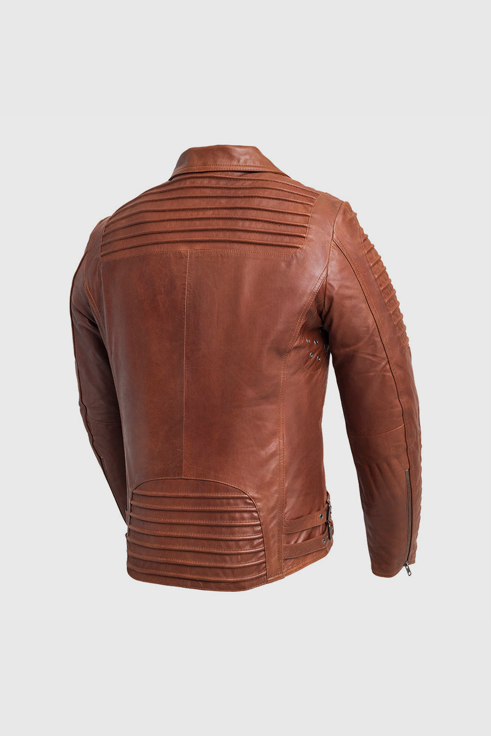 Brooklyn Mens Lambskin Leather Jacket Red Ford