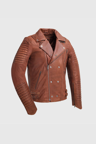Brooklyn Mens Lambskin Leather Jacket Red Ford