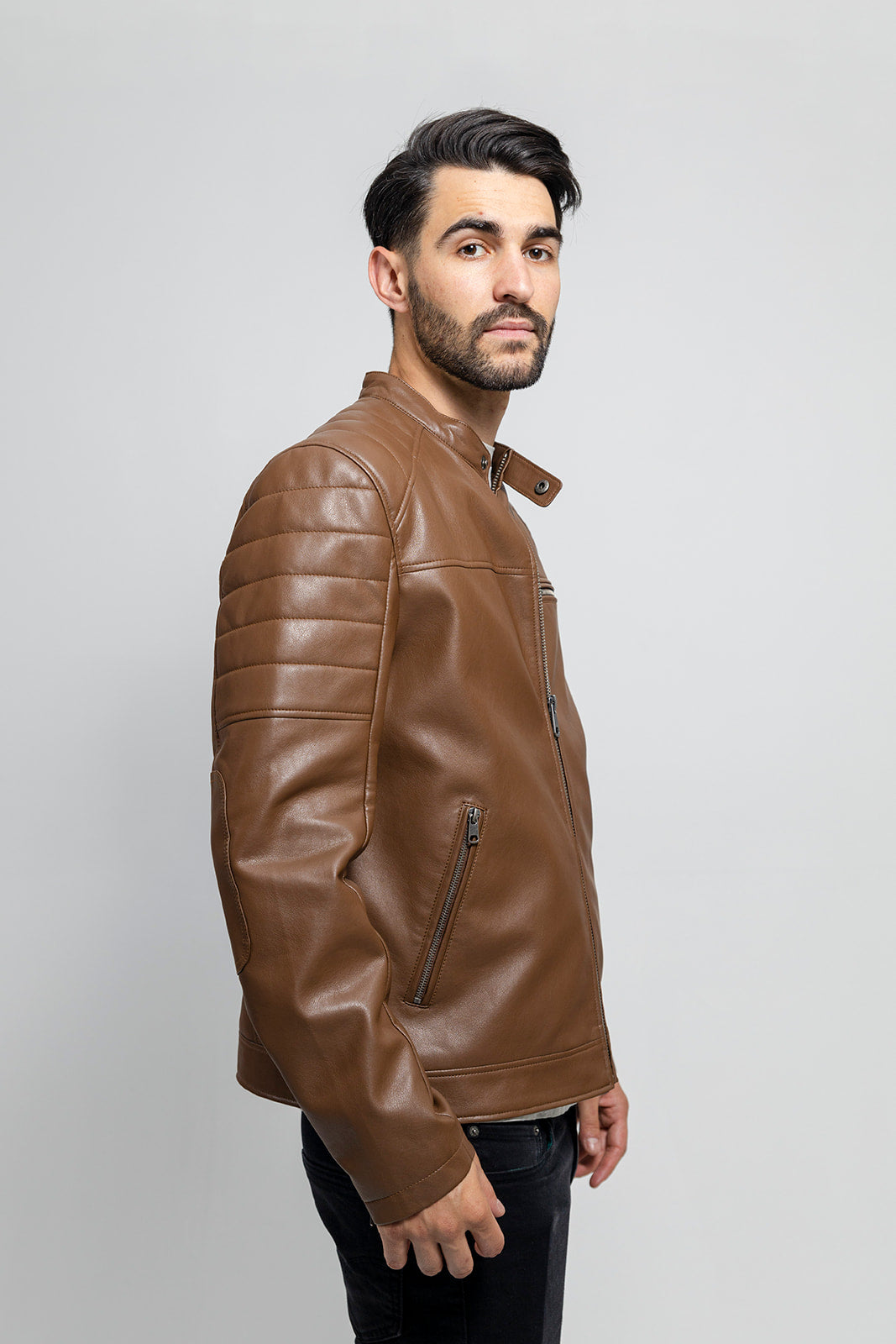 Dustin Men's Vegan Faux Leather Jacket