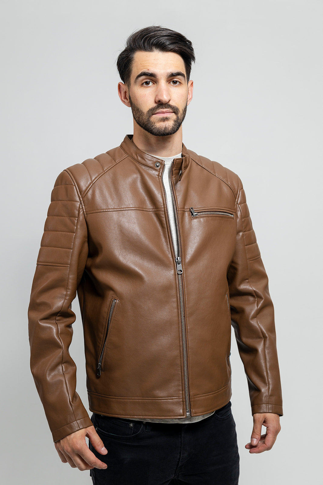 Dustin Men's Vegan Faux Leather Jacket