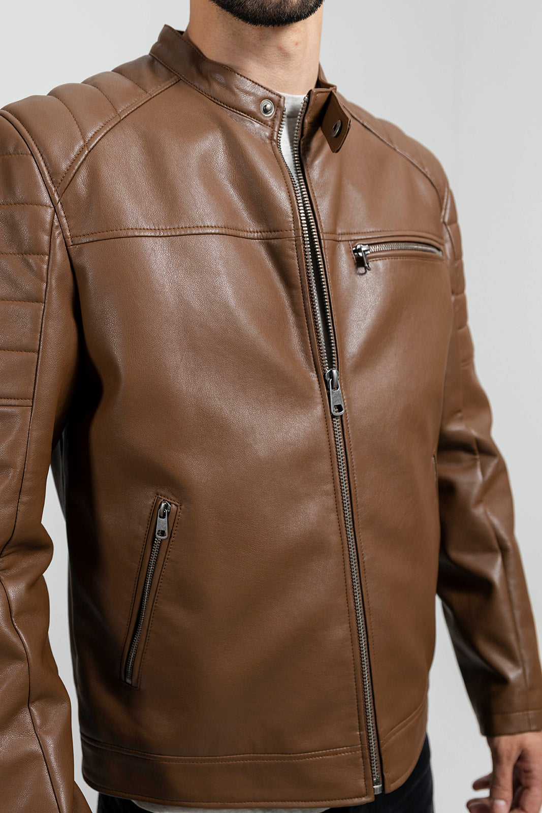 Dustin Men's Vegan Faux Leather Jacket