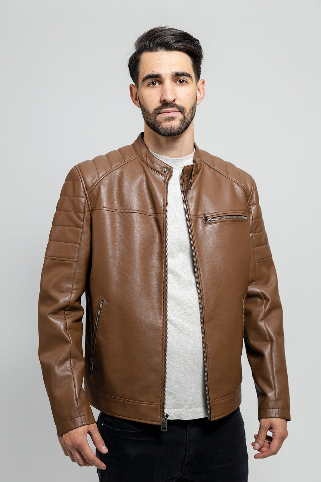 Dustin Men's Vegan Faux Leather Jacket