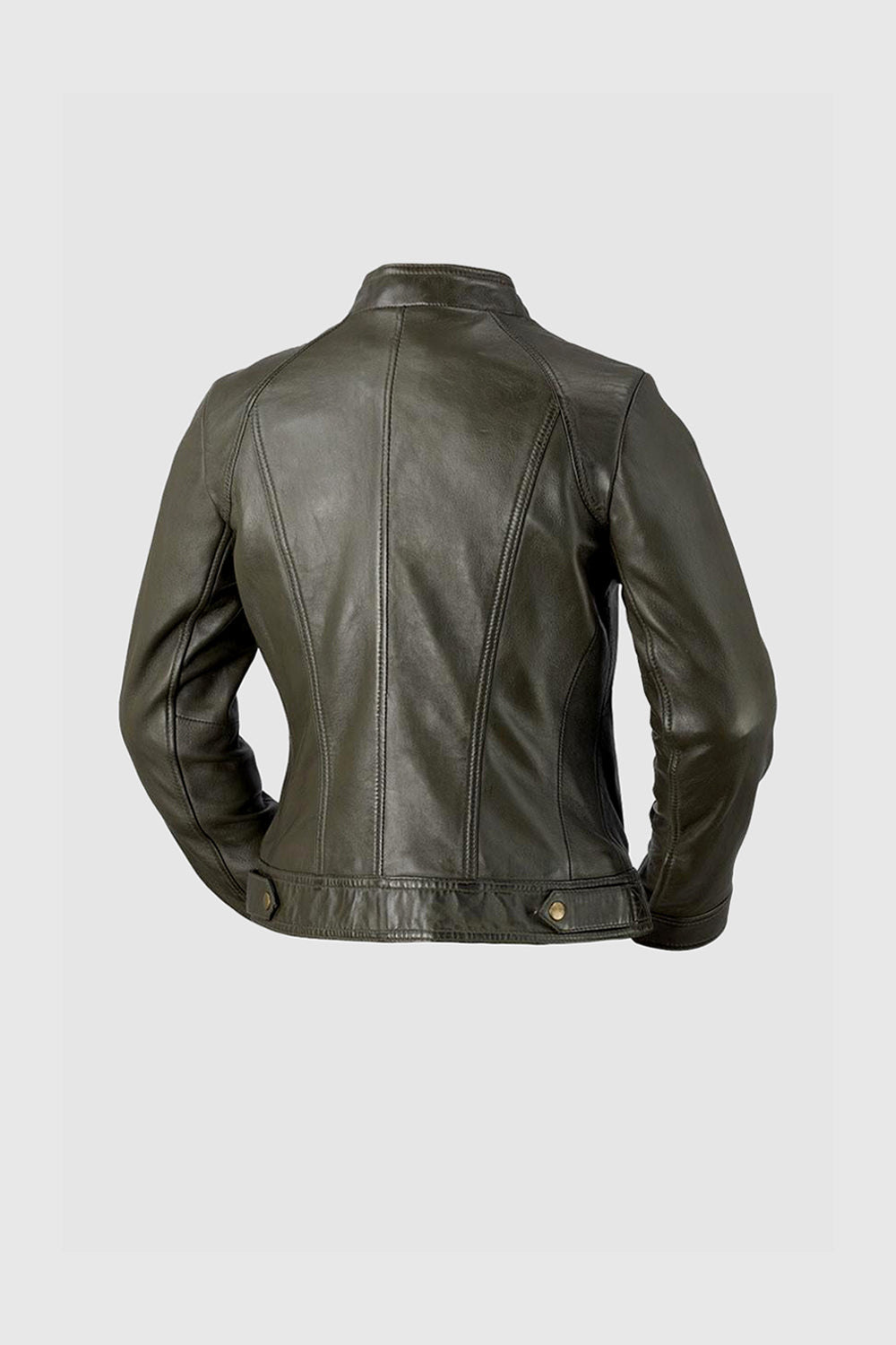 Favorite Womens Fashion Leather Jacket Army Green